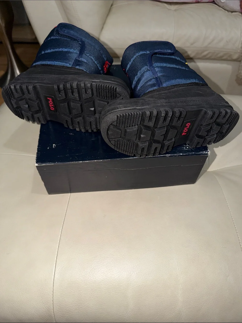 Polo by Ralph Lauren Navy and Red Kids Winter Boots